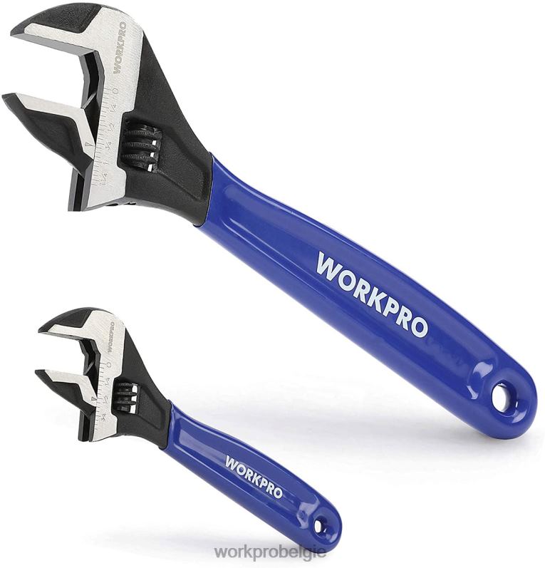 WORKPRO 2-delige verstelbare moersleutelset voor thuisgarage, werkplaats en doe-het-zelf 6BNP087 hulpmiddel behulpzaam