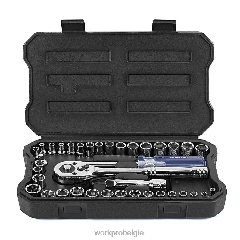 WORKPRO 39-delige dopsleutelset, 1/4-inch en 3/8-inch kleine dopsleutelset 6BNP0140 hulpmiddel nieuw