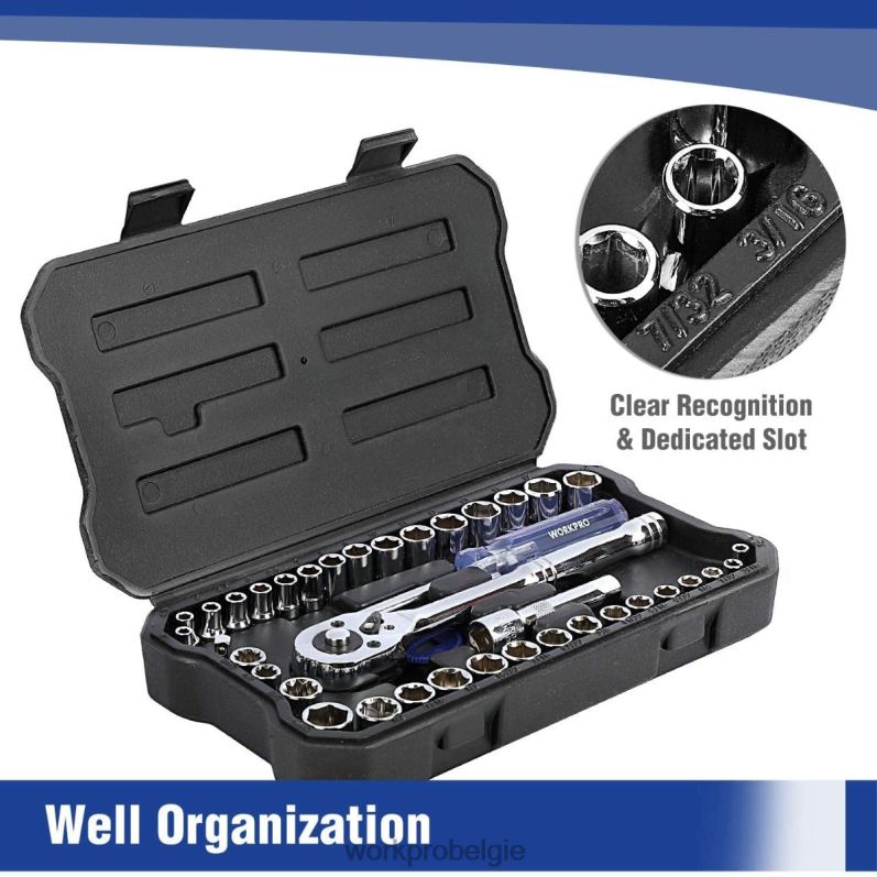 WORKPRO 39-delige dopsleutelset, 1/4-inch en 3/8-inch kleine dopsleutelset 6BNP0140 hulpmiddel nieuw