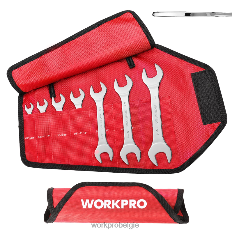 WORKPRO 7-delige metrische superdunne moersleutelset met oprolbaar organizerzakje 6BNP096 hulpmiddel behulpzaam