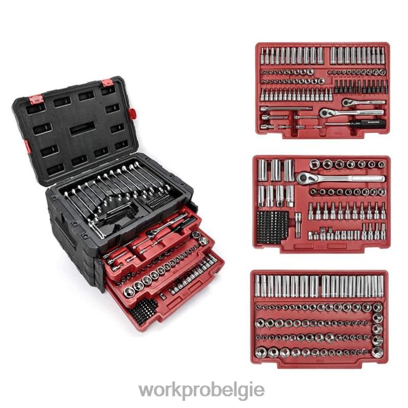WORKPRO 450-delige universele professionele monteursgereedschapset met stevige koffer 6BNP0306 hulpmiddel bruikbaar