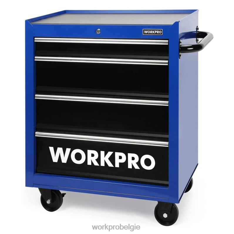 WORKPRO Gereedschapskist met 4 laden, 26-inch verrijdbare metalen opbergkast voor gereedschap met zwenkwielen, vergrendelingssysteem, ladevoering, laadvermogen van 450 lbs 6BNP017 opslag morden