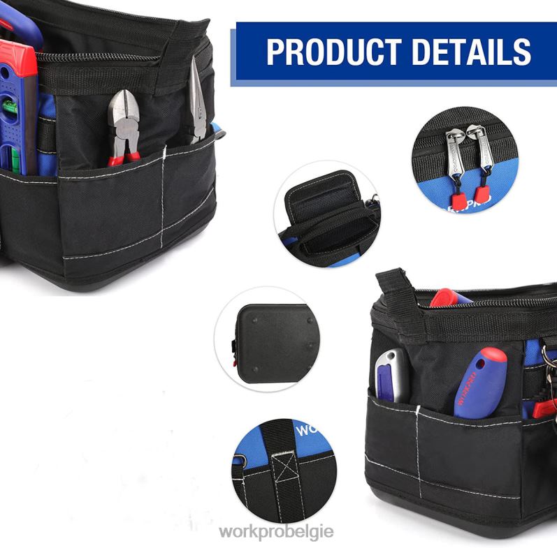 WORKPRO Gereedschapstas van 16 inch met brede opening en waterdichte gegoten bodem 6BNP034 opslag bruikbaar