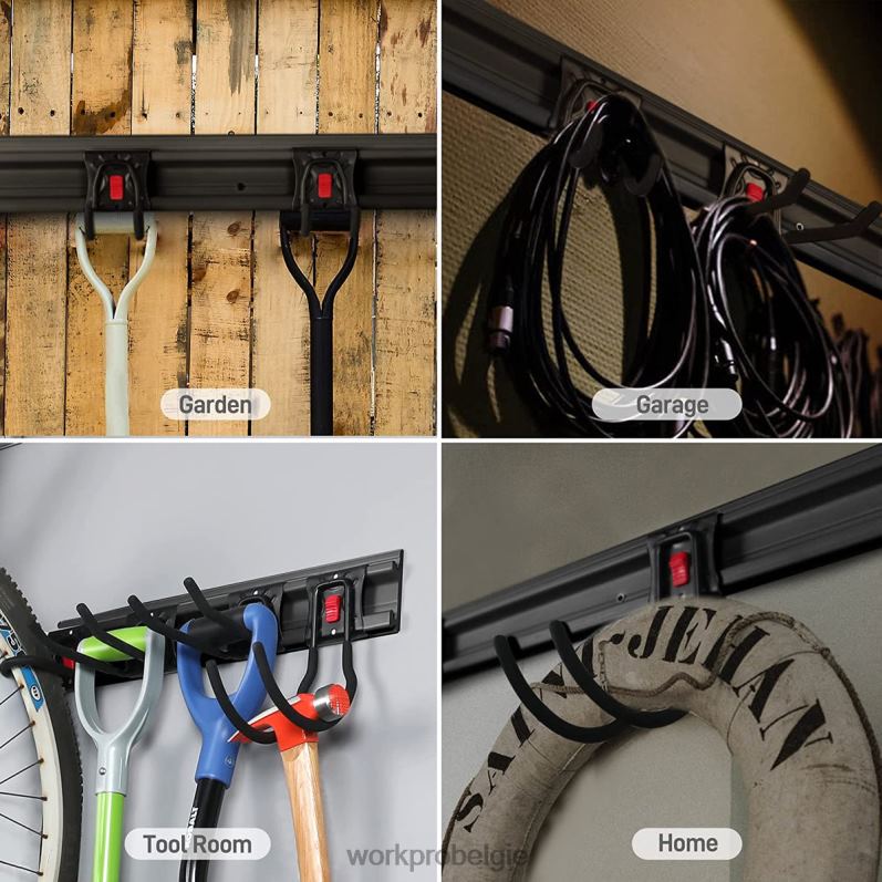 WORKPRO garage gereedschap organisator wandmontage tuin gereedschap organisator opbergrek zware gereedschaphangers 64 inch 6BNP021 opslag behulpzaam