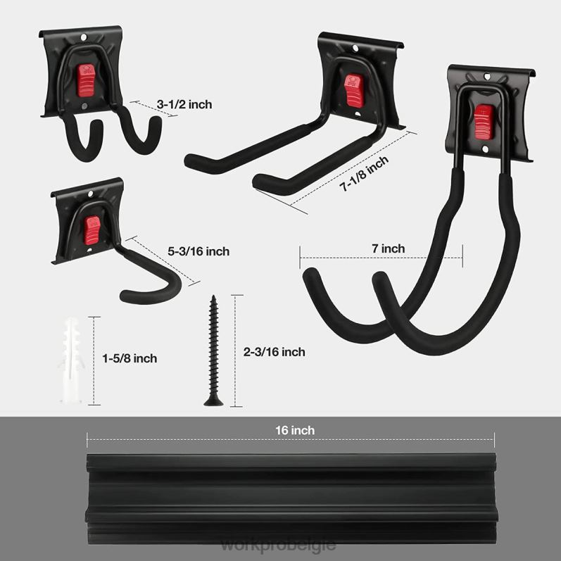 WORKPRO garage gereedschap organisator wandmontage tuin gereedschap organisator opbergrek zware gereedschaphangers 64 inch 6BNP021 opslag behulpzaam